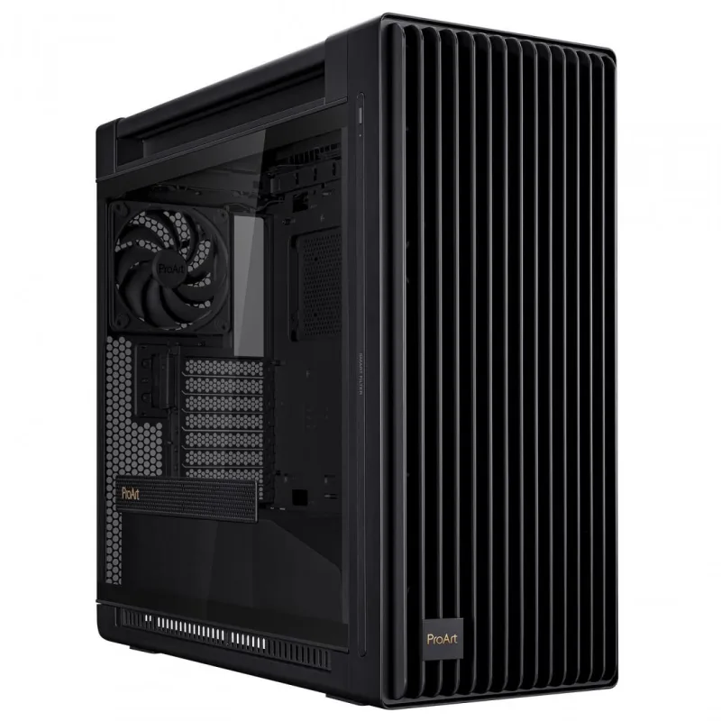 CARCASE Asus PROART PA602 TG ARGB BLACK EATX MID TOWER, Expansion Slots 8, 3 (additional vertical), Pre installed fans (front) 2x 200mm (rear) 1x 140mm "PROART PA602 TG ARGB BLACK"