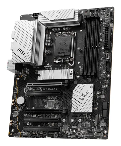 MSI PRO B760-P II, ATX, LGA 1700, Dual Channel DDR5, 4xDDR5, 5x PCIe x16 slots, 2x M.2 slots, 1x HDMI, 1xDP, 2x USB 2.0, 2x USB 5Gbps, 1x Type-C, 7.1 HD Audio, 2.5G LAN, 3Y "PRO_B760-P_II"