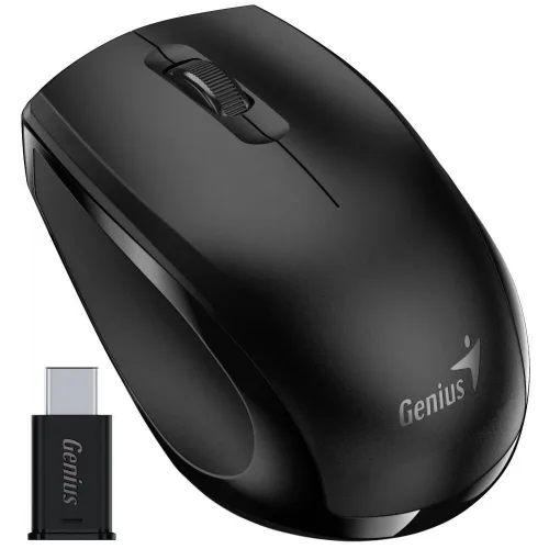 MOUSE Genius, "NX-8006S", PC sau NB, wireless, 2.4GHz, optic, 1200 dpi, butoane/scroll 3/1, USB-C, negru, "31030036400" (timbru verde 0.18 lei)