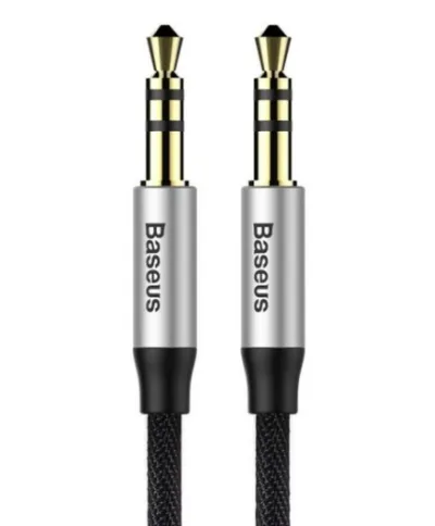 CABLU AUDIO Baseus Yiven, 1 x Jack 3.5mm (T) la 1 x Jack 3.5mm (T), lungime cablu 1m, gri/negru "CAM30-BS1" (timbru verde 0.18 lei) - 6953156257184