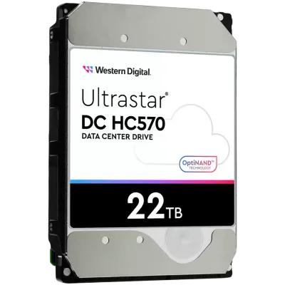 HDD Server WD/HGST Ultrastar 22TB DC HC570, 3.5", 512MB, 7200RPM, SATA, 512E SE NP3, SKU: 0F48155 "WUH722222ALE6L4"