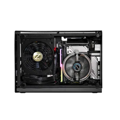 CARCASA Zalman "M2 mini", mini tower, gaming, compatibil sursa SFX, SFX-L, suporta 2xfan, 1xfan inclus, , USB Type-C x 1, USBx1, 2 sloturi expansiune, argintiu, "M2 mini (Silver)" (timbru verde 0.08lei)
