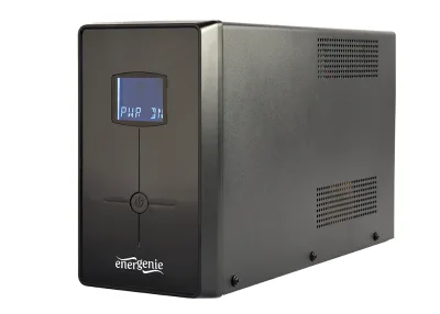 UPS GEMBIRD, Line Int. cu management, mini tower, 2000VA/1200W, AVR, IEC x 3/ Schuko x 2, 2 x baterie 12V/9Ah, display LCD, back-up 1 - 10 min., "EG-UPS-035", (timbru verde 11 lei)