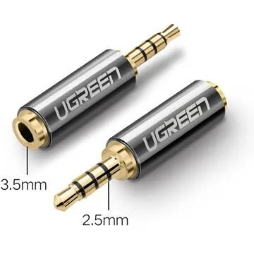 ADAPTOR audio Ugreen, 2.5 mm jack (T) la 3.5 mm (M), aurit "20501" - 6957303825011