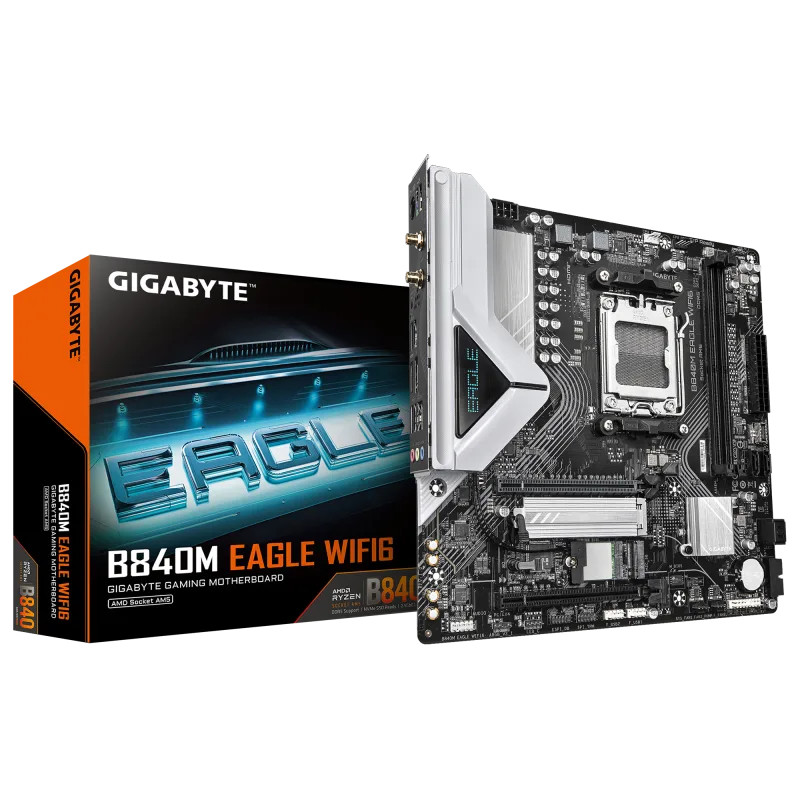Placa de baza Gigabyte B840M EAGLE WIFI6, Socket AM5, DDR5, Micro-ATX