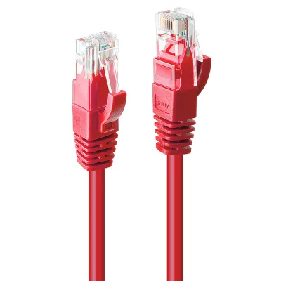Cablu de retea Lindy 2m Cat.6 U/UTP, conector A: RJ45 Male conector B: RJ45 Male, latime de banda suportata 250MHz, rosu