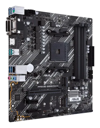 PLACA de BAZA Asus "PRIME B550M-K", skt AM4, mATX, AMD B550, 4 x DDR4, max. 128 GB, 4 x SATA, 3 x M.2, 7.1, "PRIME B550M-K"