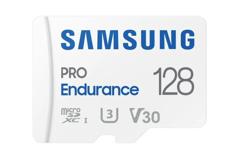 SAMSUNG PRO Endurance microSD Class10 128GB incl adapter R100/W40 up to 70080 hours, "MB-MJ128KA/EU" (timbru verde 0.03 lei)