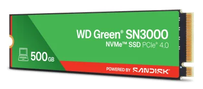 SSD PCIE G4 M.2 NVME 500GB/GREEN SN3000 WDS500G4G0E WDC "WDS500G4G0E"