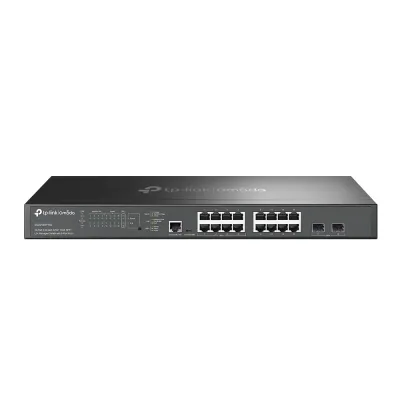 Switch TP-Link cu management Omada 16-Port 2.5G and 2-Port 10GE SFP+ L2+ Managed Switch with 8-Port PoE+ "SG3218XP-M2" (timbru verde 2 lei)