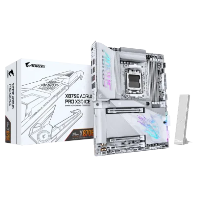 Placa de baza Gigabyte X870E AORUS PRO X3D ICE, Socket AM5, DDR5, ATX