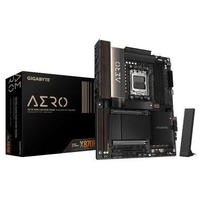 Placa de baza Gigabyte X870E AERO X3D Dark Wood, Socket AM5, DDR5, ATX