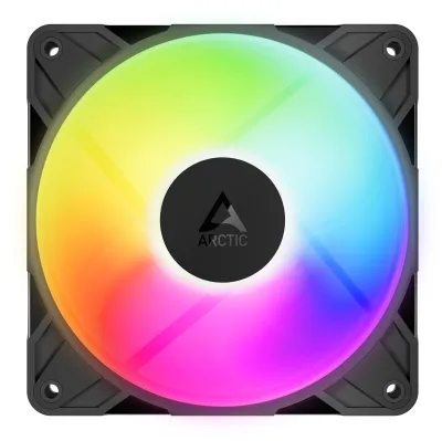 Ventilator Arctic "P12 Pro Reverse A-RGB", 120mm, 400 - 2500 rpm, FDB, 110 cfm, 4-Pin Fan Plug + 4-Pin Socket, negru, "ACFAN00322A" (timbru verde 0.18lei)