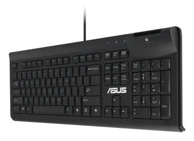 Tastatura cu cititor carduri ASUS Smart Card KU100, USB, Copilot Key (Negru) "90XB05E0-BKB010" (timbru verde 0.8 lei)