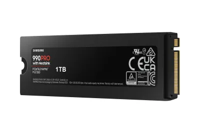 SSD Samsung 990 Pro, 1TB, PCIe 4.0, NVMe, M.2, Heatsink "MZ-V9P1T0GW"