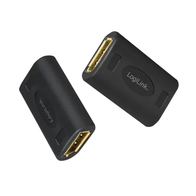 ADAPTOR video LOGILINK, DisplayPort (M) la DisplayPort (M), conectori auriti, rezolutie maxima 8K (7680 x 4320) la 60 Hz, plastic, alb, "CV0145" (timbru verde 0.03 lei)