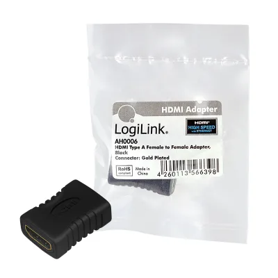 REPEATER semnal LOGILINK, HDMI (M) la HDMI (M), extindere semnal, negru, "AH0006" (timbru verde 0.08 lei)