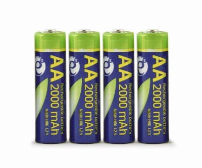 ACUMULATOR GEMBIRD  AA (R6), 1.2V NiMH  2000mAh, 4 buc., "EG-BA-AA20R4-01" (timbru verde 0.16 lei)