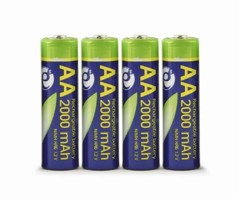 ACUMULATOR GEMBIRD  AA (R6), 1.2V NiMH  2000mAh, 4 buc., "EG-BA-AA20R4-01" (timbru verde 0.16 lei)