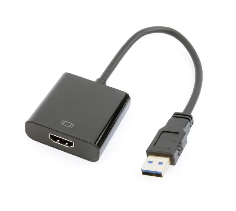 ADAPTOR video GEMBIRD, adaptor USB 3.0 (T) la HDMI (M), 15cm, rezolutie maxima Full HD (1920 x 1080) la 60Hz, negru, "A-USB3-HDMI-02" (timbru verde 0.08 lei)