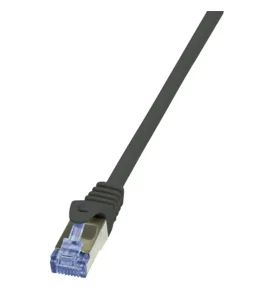 PATCH CORD S/FTP LOGILINK Cat7, LSZH, cupru, 600MHz, mufe RJ45 Cat6a, 1 m, negru, AWG26, dublu ecranat "CQ4033S" (timbru verde 0.08 lei)