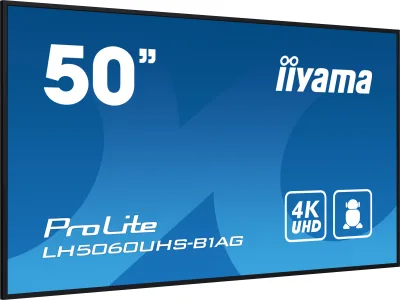 IIYAMA LFD LH5060UHS-B1AG 50" 4K UHD professional digital signage 3840x2160 16:9 500 cd/m2 1200:1 8ms Android 11 OS, iiSignage2, FailOver, EShare landscape, portrait "LH5060UHS-B1AG" (timbru verde 7 lei)