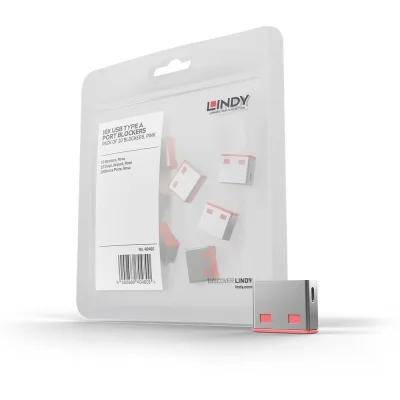 Adaptor USB Locks Lindy, 10 USB, alb