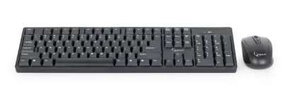 KIT wireless GEMBIRD, tastatura wireless 104 taste + mouse wireless 1000dpi, 4 butoane, rotita scroll, black "KBS-W-01" (timbru verde 0.8 lei)