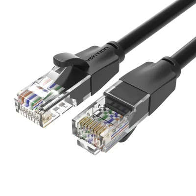 Patch cord UTP Vention, Cat. 6, RJ-45 (T) la RJ-45 (T), 25m, AWG 26, 1000Mbps, negru, "IBEBS" (timbru verde 0.08 lei) - 6922794745063