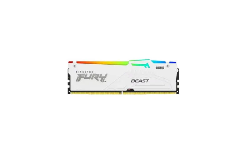 Memorie RAM Kingston DDR5 64GB 5600Mhz CL36 1.35V Dual Channel Kit Fury Beast White RGB EXPO