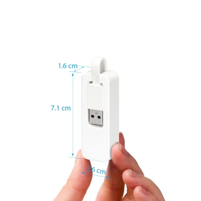 ADAPTOR RETEA TP-LINK , extern, USB 2.0, port RJ-45, 100 Mbps, "UE200" (timbru verde 0.18 lei)
