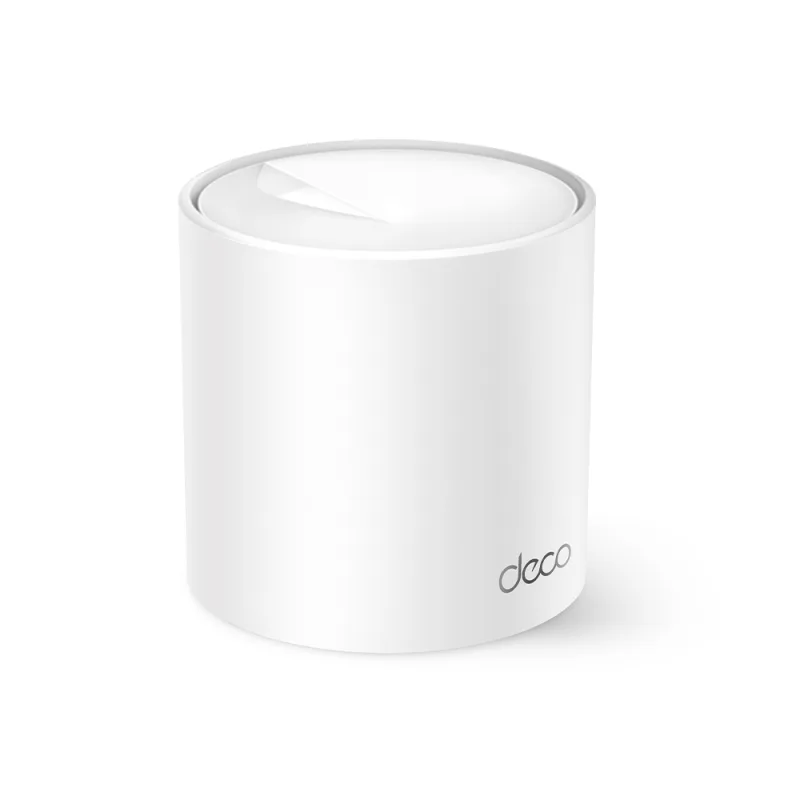 MESH TP-LINK, wireless, router AX1500, pt interior, 1500 Mbps, port LAN, WAN, 2.4 GHz | 5 GHz, antena interna x 4, standard 802.11ax, "Deco X10(1-pack)" (timbru verde 2.00 lei)