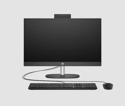 All-in-One Business HP ProOne 240 G10 cu procesor Intel Core i3-N300 pana la 3.8 GHz, 24 inch, FHD, 8 GB, Intel UHD Graphics, FreeDos, White, 3 ani Garantie