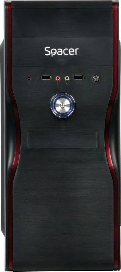 Carcasa SPACER New Mercury, Mid Tower, Black