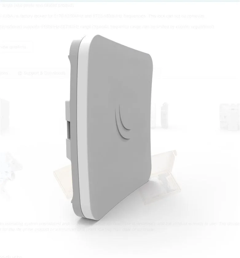 Mikrotik RBSXTSQ5ND SXTsq Lite 5 compact CPE, 16dbi, 5Ghz, outdoor, 12km, CPU: 600Mhz, RAM: 64Mb, 16Mb Flash, Tehnologie: WI-FI 4, standard wireless: 802.11a/n, viteza: 300Mbps, dimensiuni: 129 x 129 x 34 mm.