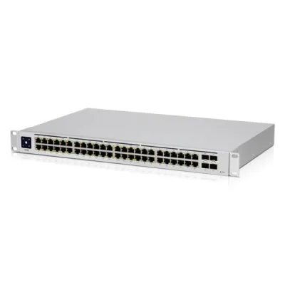 SWITCH PoE UBIQUITI, port Gigabit x 48, SFP SFP x 4, managed, rackabil, "USW-48-POE" (timbru verde 2 lei)