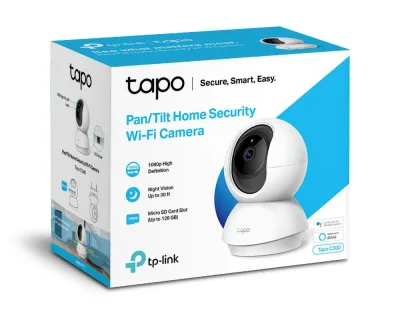 Camera de supraveghere Smart TP-Link Tapo C200 cu Pan/Tilt 360 grade Full HD 1080P   Utilizare Baby Monitor Wireless Audio Video   Night Vision   Detectarea miscarilor   Two-Way Audio    Alarma sonora si luminoasa   Control Vocal   IP Wi-Fi   Mod Privacy