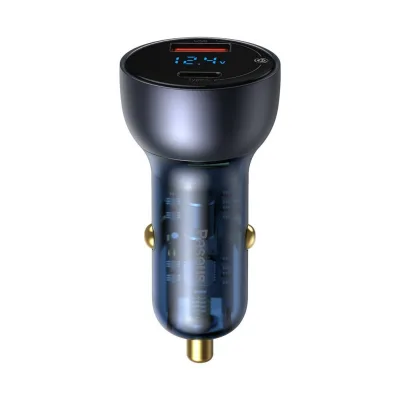 INCARCATOR auto Baseus Particular Digital Display QC+PPS,1xUSB Output 4.5V/5A,1xUSB Type-C Output 5V/3A,65W, pt. bricheta auto, afisaj digital,gri "CCKX-C0G" (timbru verde 0.18 lei)-6953156223189