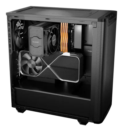 CARCASA be quiet "PURE BASE 501", middle tower, gaming, fara sursa, suporta 6xfan, 2xfan inclus, PSU shroud, USB Type-C x 1, USBx2, audio+mic, 7 sloturi expansiune, negru, "BGW74" (timbru verde 0.16lei)