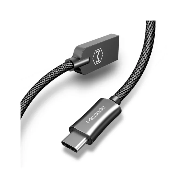 Mcdodo Cablu Knight Type-C, lungime 1.5m, QC 4.0, impletitura nylon Black
