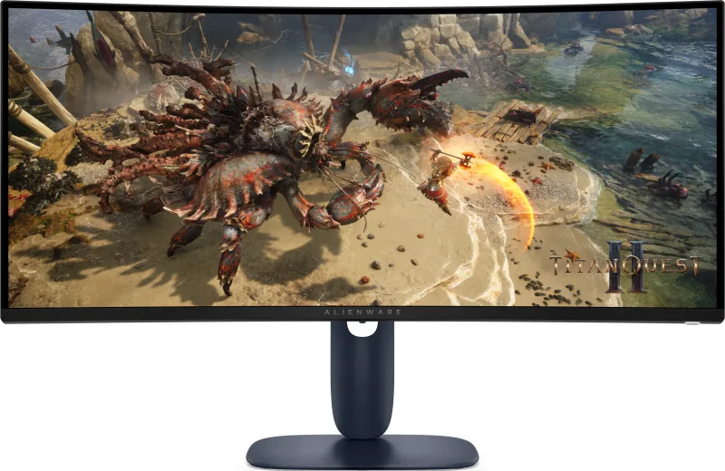 DELL Alienware 34 Curved Gaming Monitor AW3425DWM, 34" WQHD 3440x1440 at 180Hz, 1 ms, 400 cd/m2(peak), 3000:1, 2xHDMI, DP 1.4, USB 5Gbps Type-A,1 USB 5Gbps Type-B,  "AW3425DWM-05" (timbru verde 7 lei)