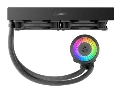 COOLER Arctic "Liquid Freezer III Pro 280 A-RGB", skt. LGA1851, LGA 1700, AM4, AM5, racire cu lichid, 2 x 140mm P14 Pro ARGB, 800 - 2800 RPM, ARGB, negru "ACFRE00183A" (timbru verde 2.00 lei)