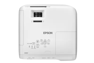 PROJECTOR EPSON EB-FH54, Tehnologie 3LCD, Luminozitate: 4100 lumeni, Rezolutie: 1080p, Aspect: 16:9, Contrast 16.000 : 1, Sursa lumina: Lampa, Dimensiune maxima proiectie: 31"-304", Distanta proiectie: 0.9m-8.9m, Interfata: USB, WI-FI, 2 x HDMI, Miracast,