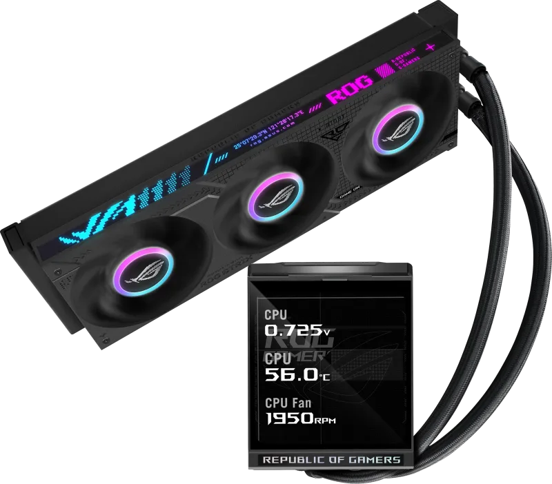 Cooler Procesor ASUS ROG Strix LC IV 360 ARGB LCD, Lichid, 12 cm, 3 ventilatoare, aRGB
