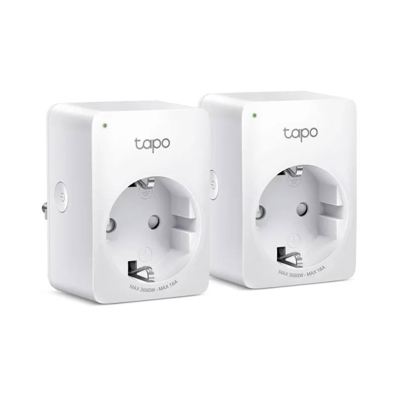 PRIZA inteligenta TP-LINK, Schuko x 1, cu monitorizarea energiei, conectare prin Schuko (T), 16 A, programare prin smartphone, Bluetooth, WiFi, alb "Tapo P110(2-pack)" (timbru verde 0.18 lei)