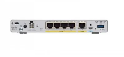 Cisco C1101-4P wireless router Gigabit Ethernet Grey, "C1101-4P" (timbru verde 0.8 lei)