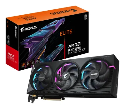 Placa video AORUS AMD Radeon RX 9070 XT ELITE 16GB GDDR6 "GV-R9070XTAORUS E-16GD"
