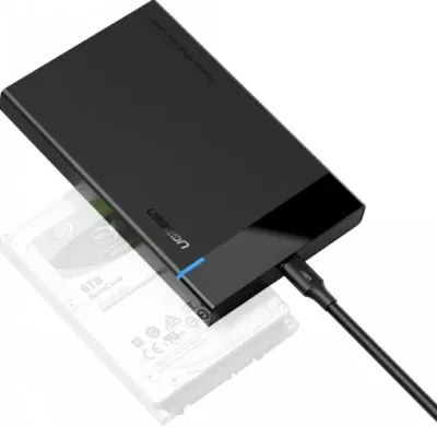 RACK extern Ugreen, "US221" pt HDD si SSD SATA 2.5" conectare USB 3.0 max 5 Gbps, ABS, negru "30848" (timbru verde 0.8 lei) - 6957303838486