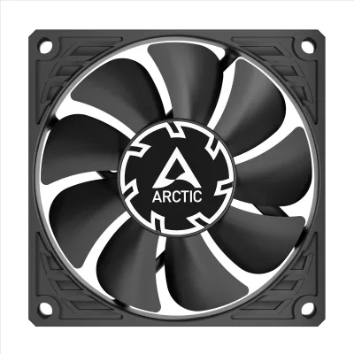 Ventilator Arctic "P8 Slim PWM", 80mm, 300-3000 RPM, FDB, 22.5 cfm, 4pin conector + 4 pin socket, negru, "ACFAN00295A" (timbru verde 0.18lei) - 4895213704199