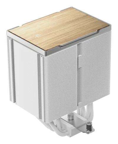 COOLER DeepCool "AK500 G2 WH" skt. Intel si AMD, racire cu aer, vent. 120mm, 2200 rpm, 5 heatpipes, inaltime 159mm, top cover lemn, alb,"R-AK500G2-WHNNMN-GJD"  (timbru verde 2 lei)
